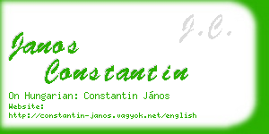 janos constantin business card