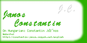 janos constantin business card